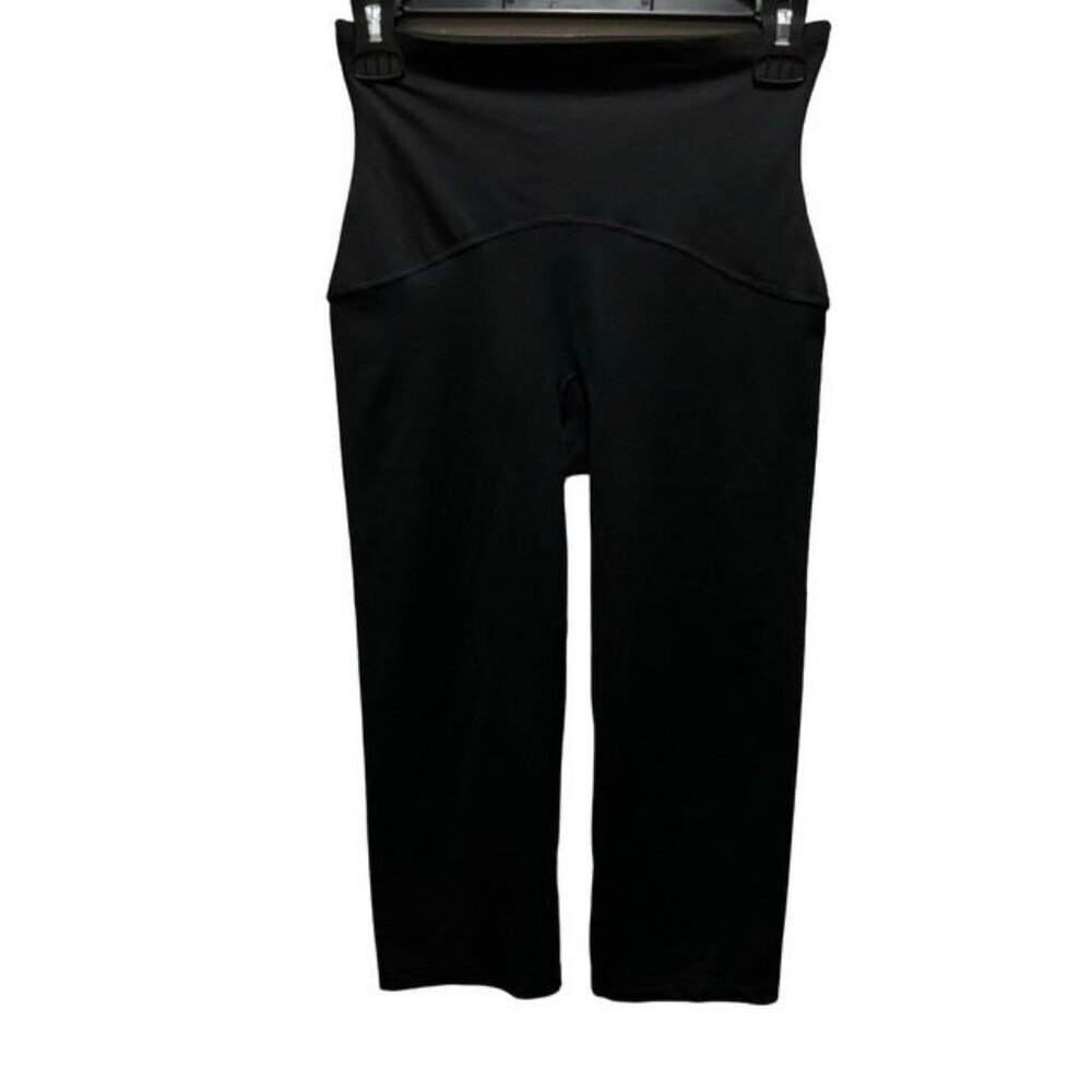 Spanx Black Cropped High-Waisted Leggings Size Medium